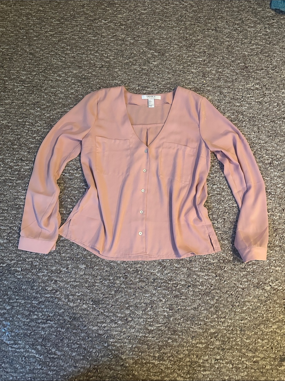 Dusty Pink Button Blouse